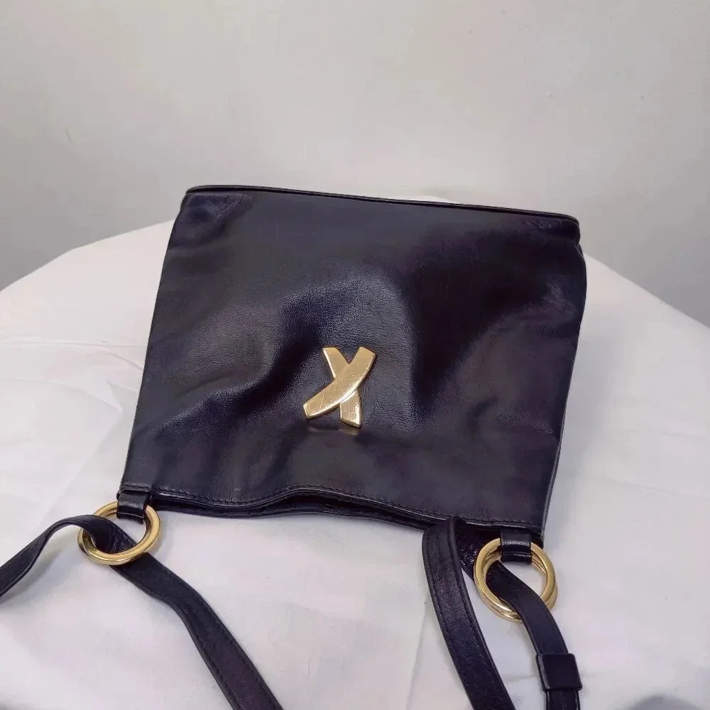 Paloma Picasso vintage black leather shoulder bag - Picture 10 of 16